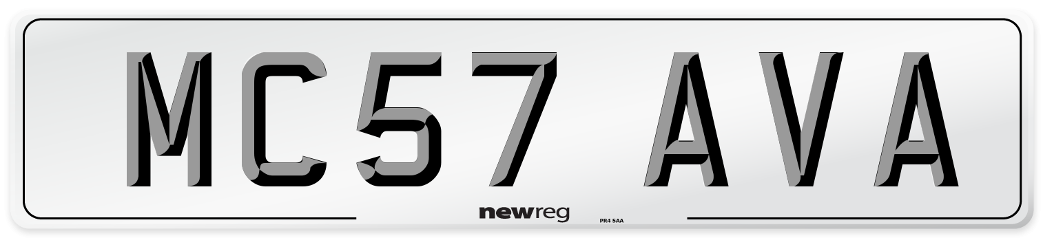 MC57 AVA Number Plate from New Reg